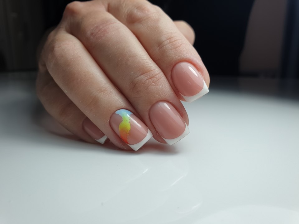 Маникюр на квадратные ногти