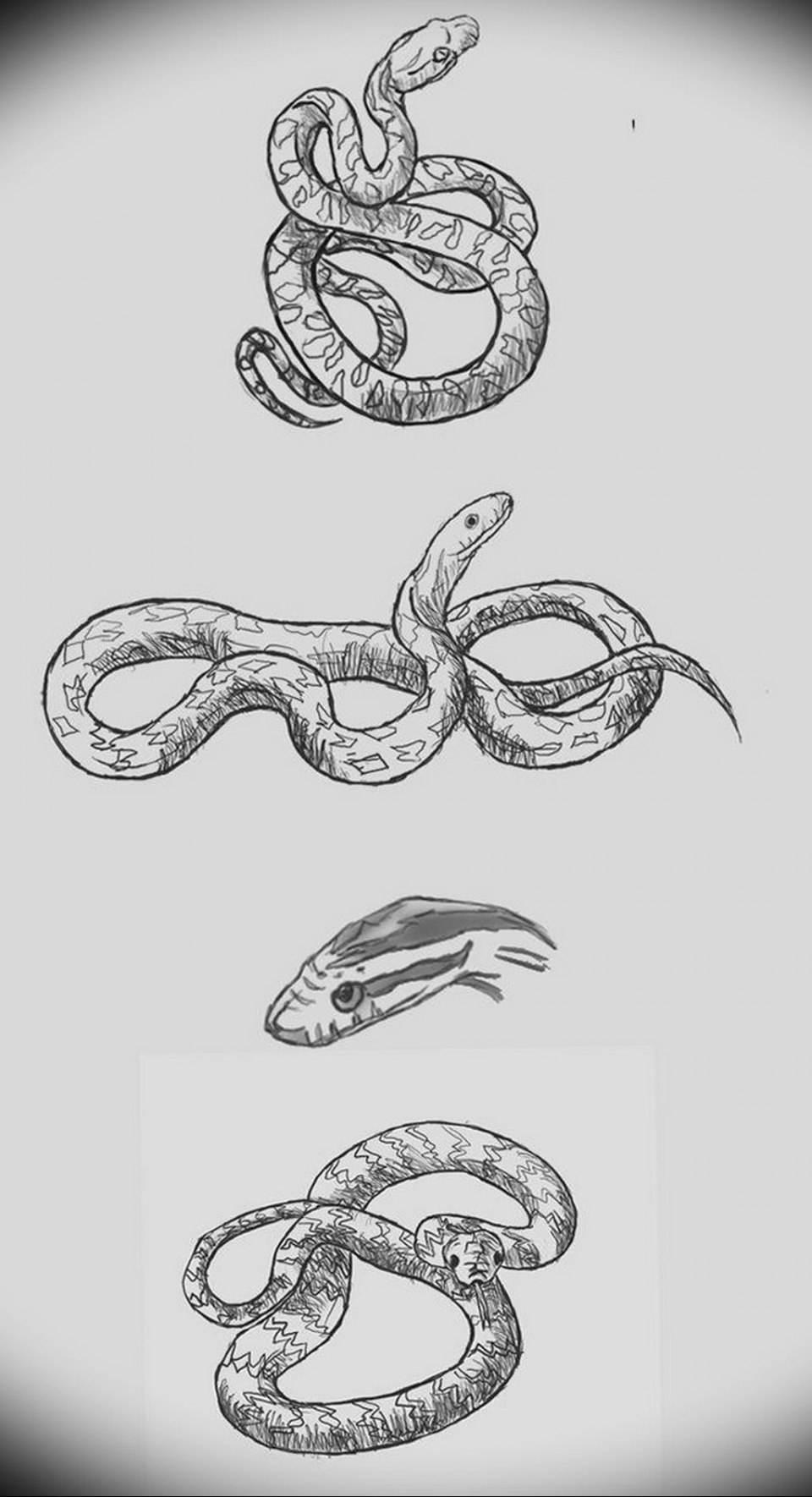 Змея хной на руке