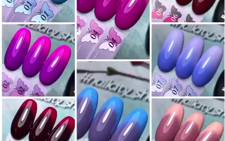 Ногти цвета океана