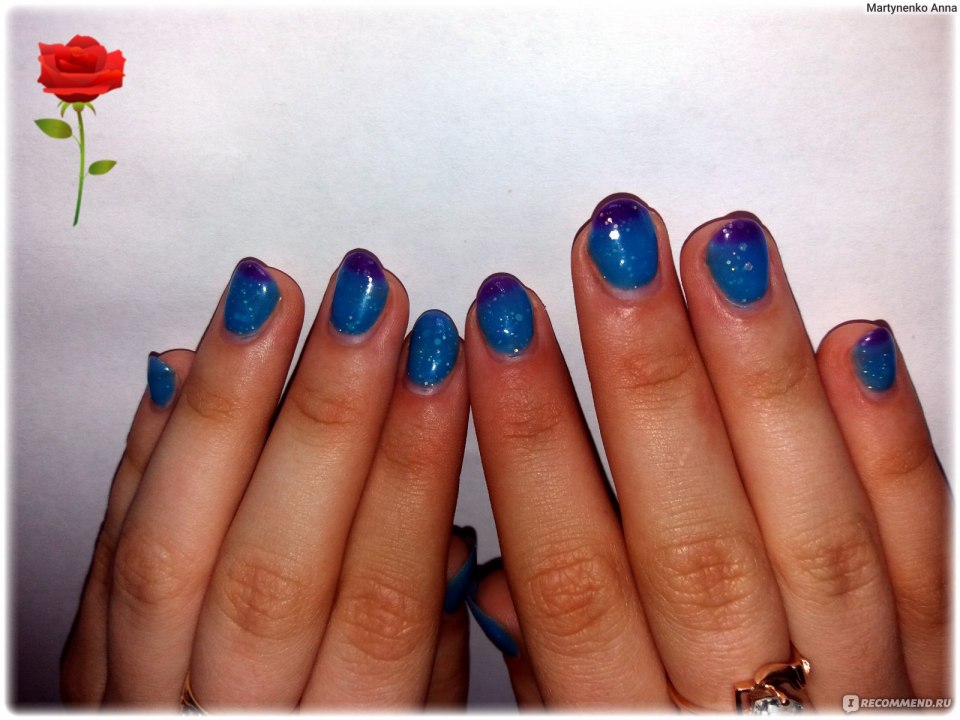 Маникюр с меняющим цветом от тепла