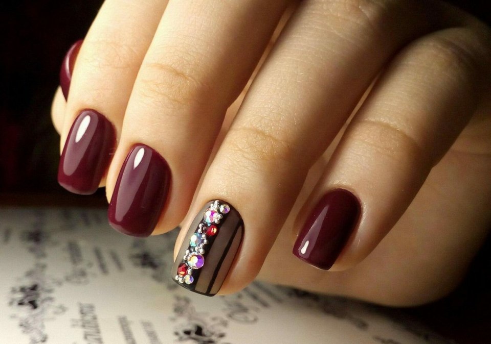 Маникюр 2018 бордо