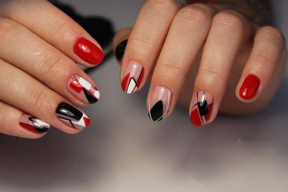 Черно красный френч