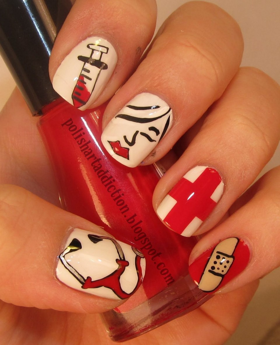 Ногти с медицинской тематикой