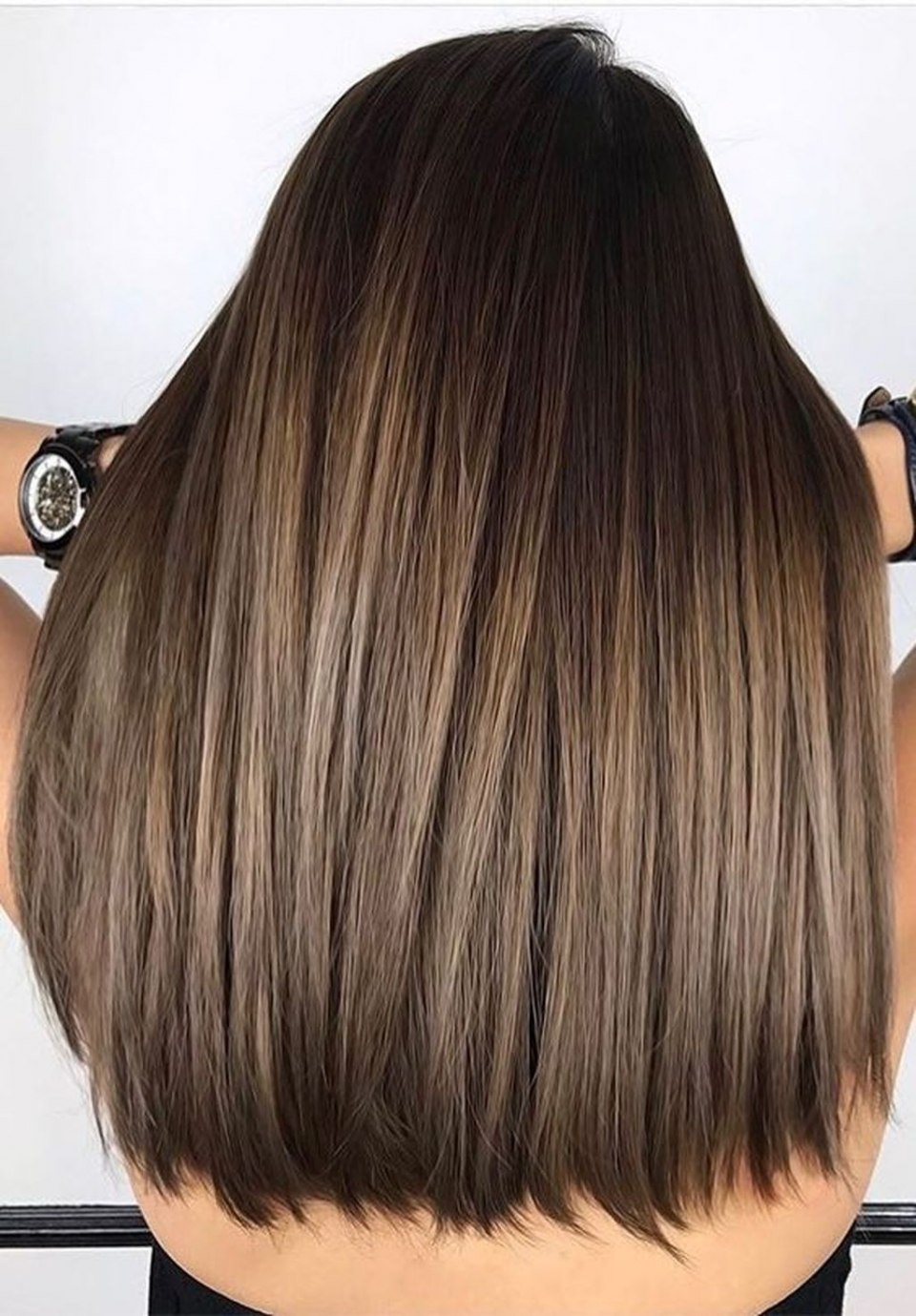 Тонирование волос фото на темные волосы