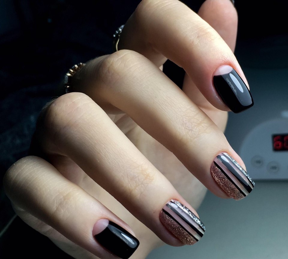Очень крутой маникюр деловой шикарный дорогой