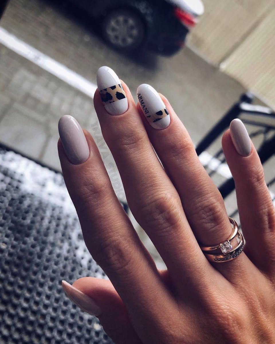 Маникюр шоколад геометрия