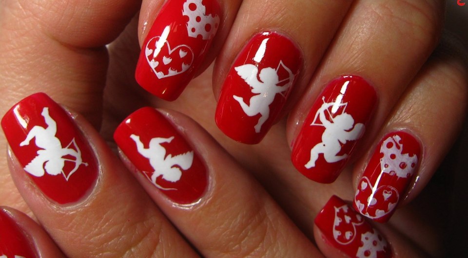 Красивый маникюр на 14 февраля