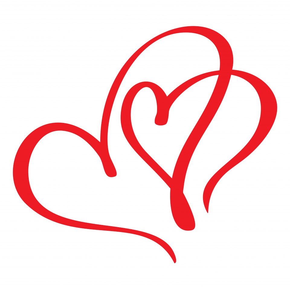 Сердце вектор каллиграфия