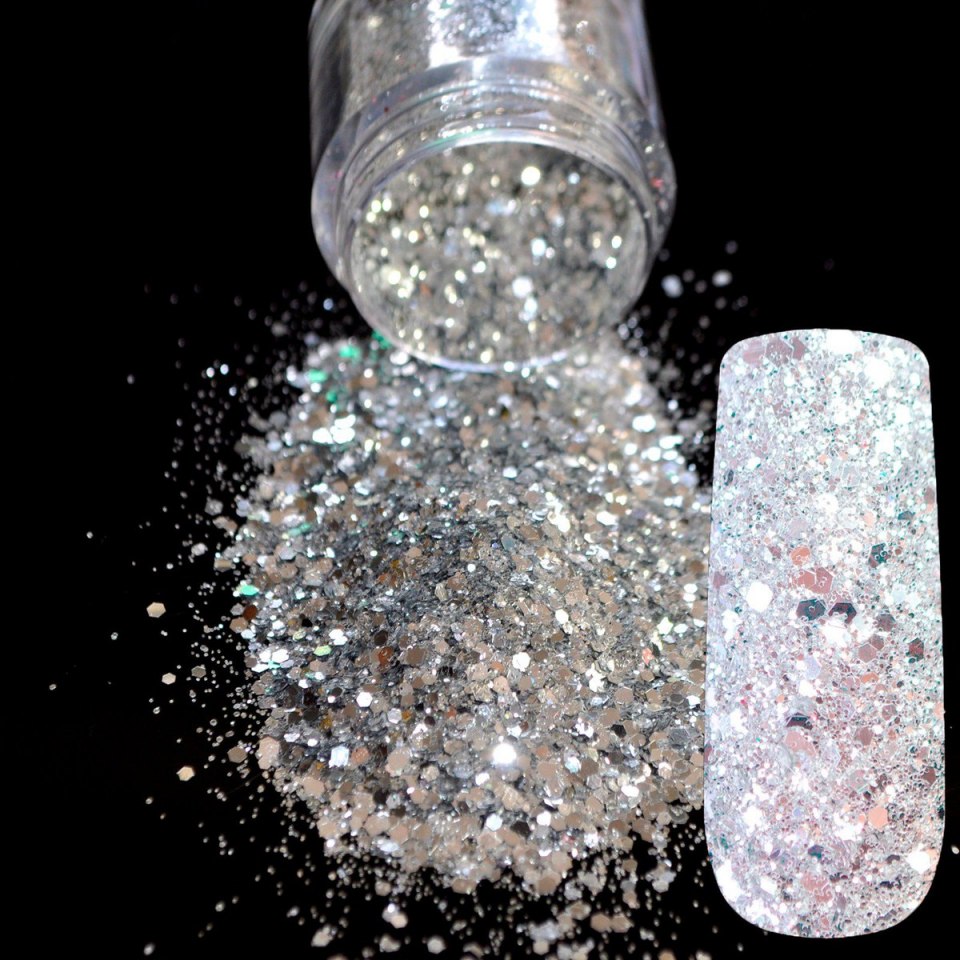 Белые блестки