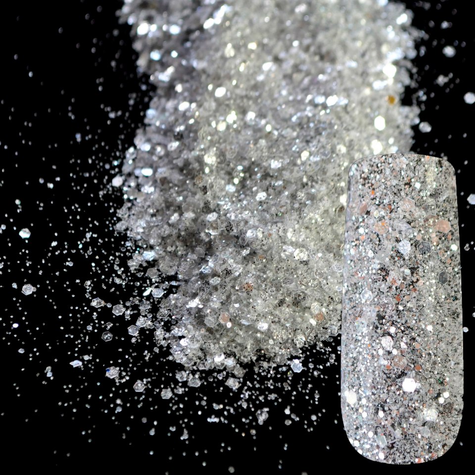 Белые блестки