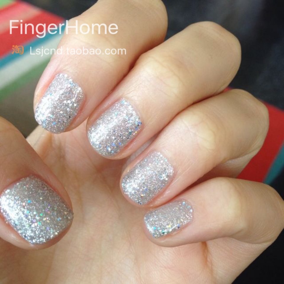 Шеллак серебристый с блестками