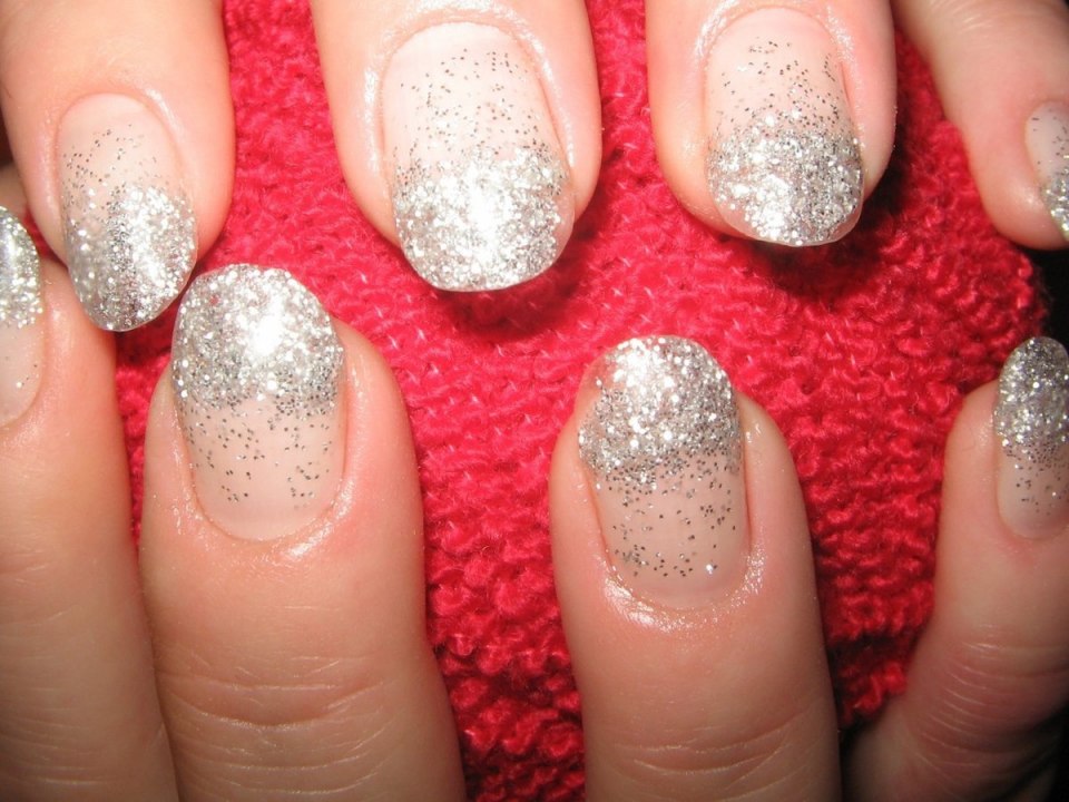 Гель лак прозрачный с блестками новогодний