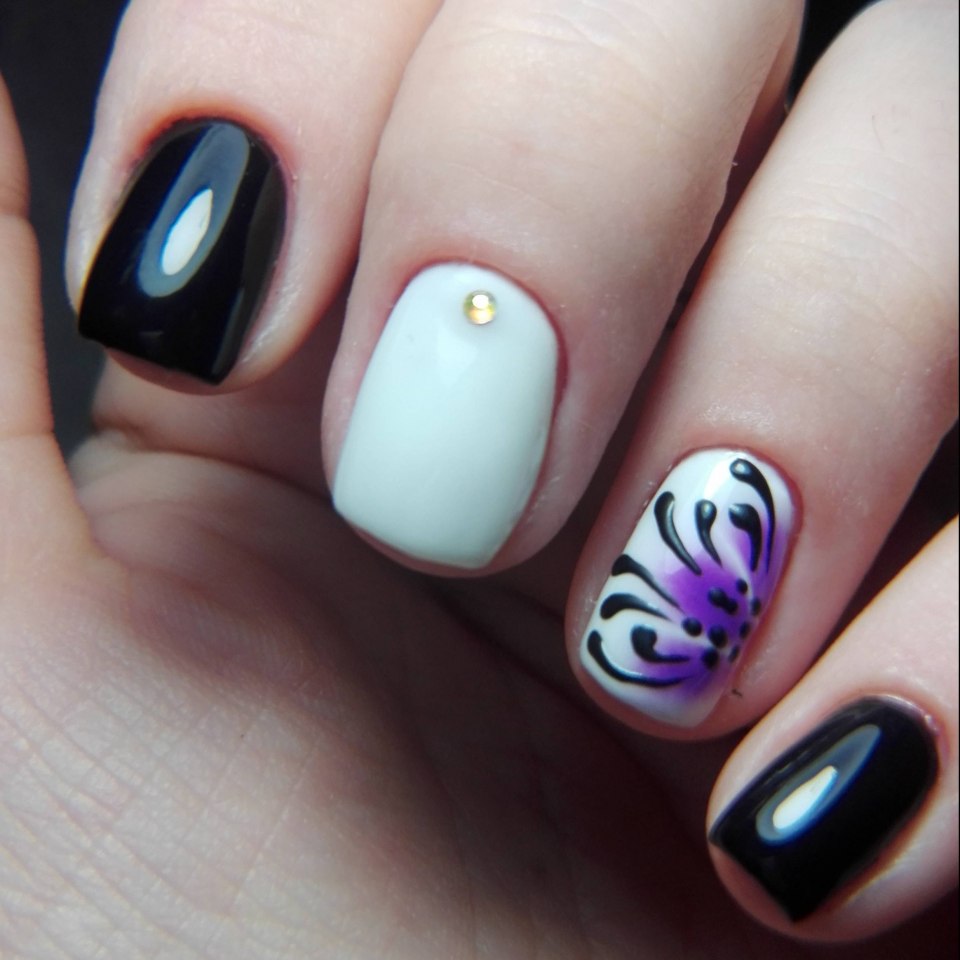 Ногти шеллак необычные