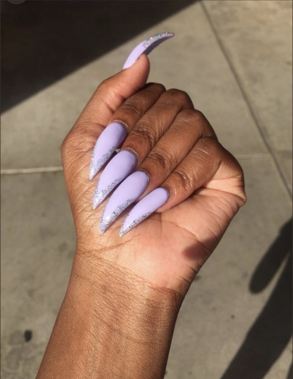 Разные формы длинных ногтей