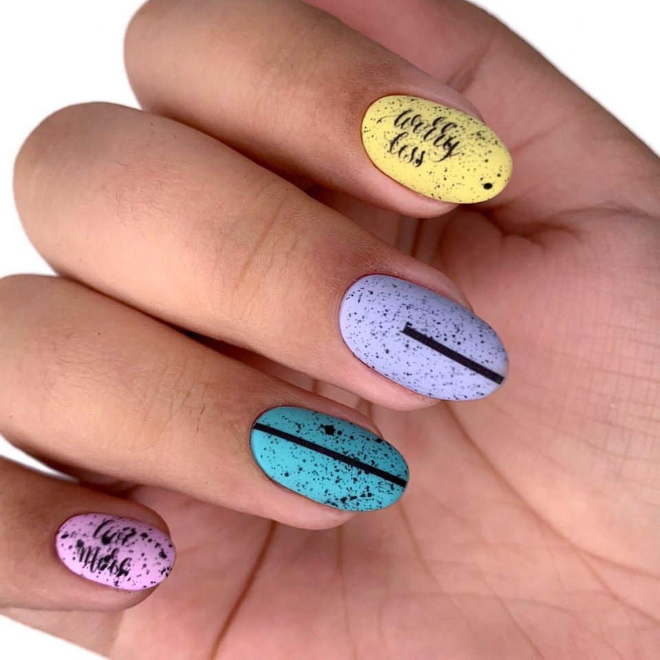 Маникюр перепелиное яйцо