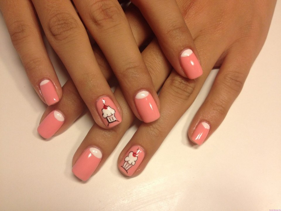 Покрытие шеллак на короткие ногти