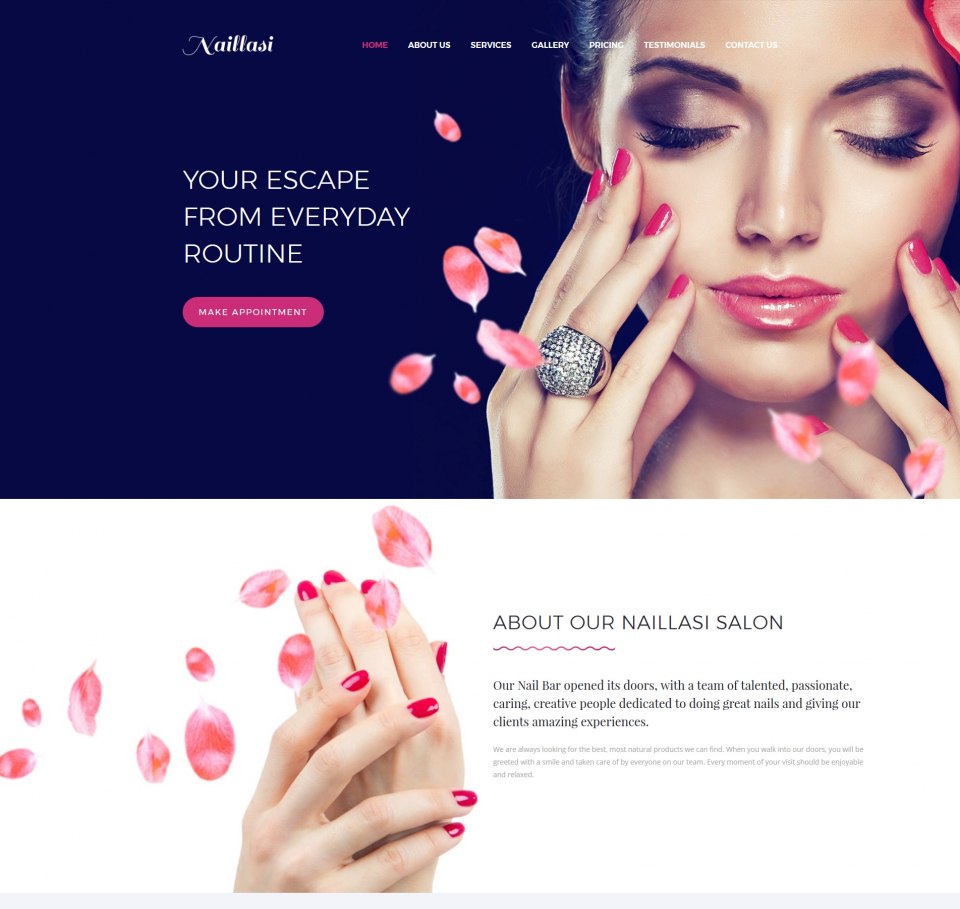 Лендинг для студии маникюра