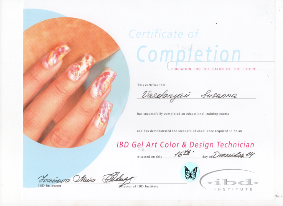 Сертификат по моделированию ногтей