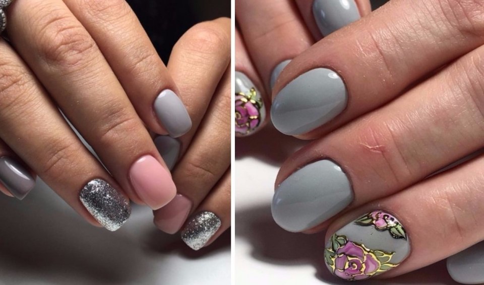 Маникюр графит