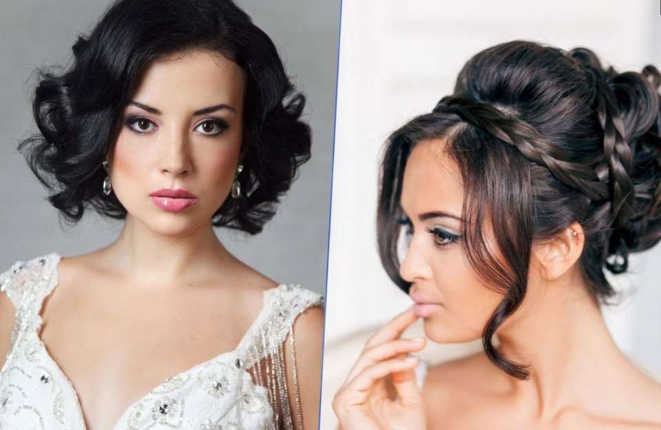 Прическа на свадьбу на короткие волосы