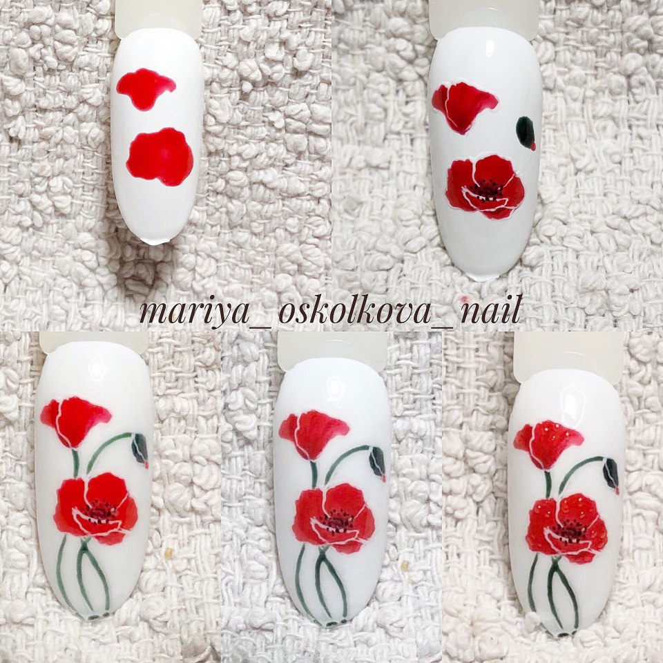 МК маки на ногтях