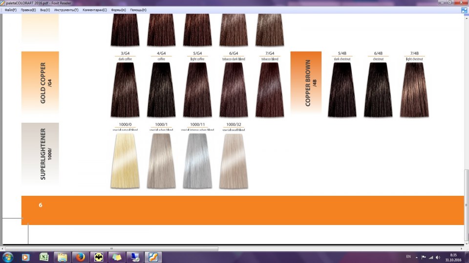 PROSALON intensis Color Art палитра