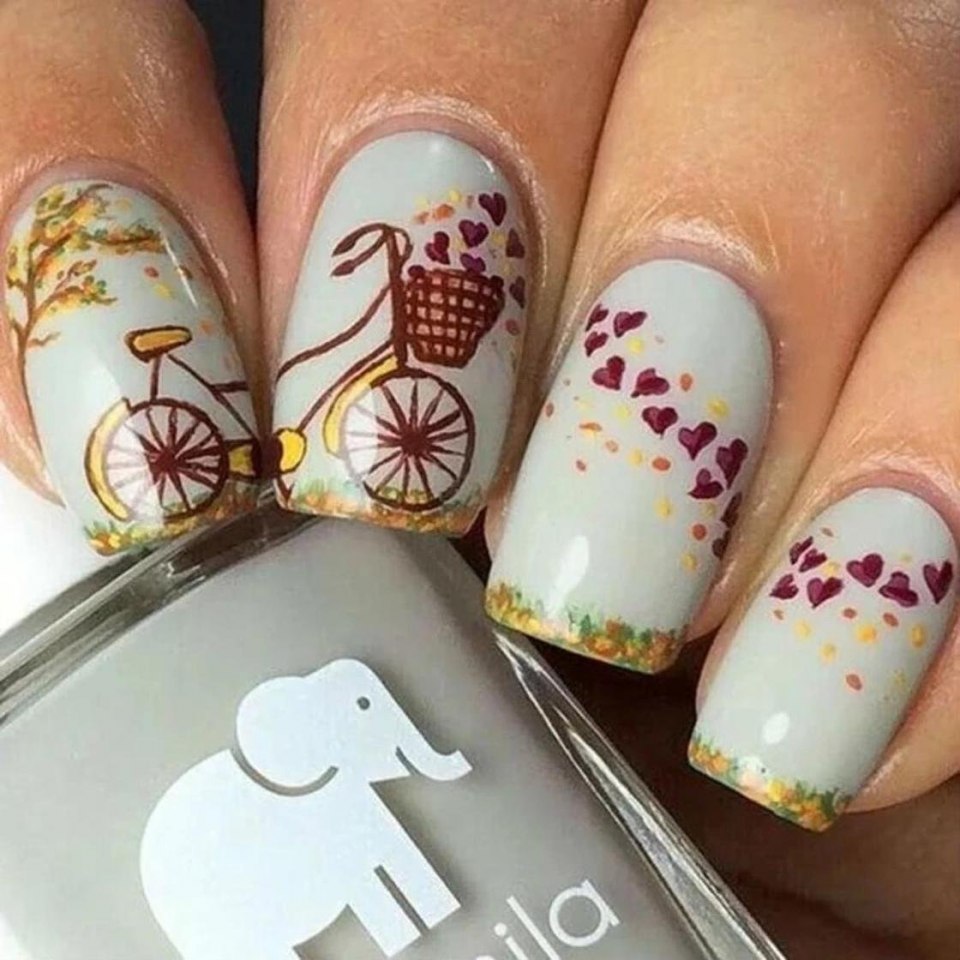 Осенний дизайн ногтей