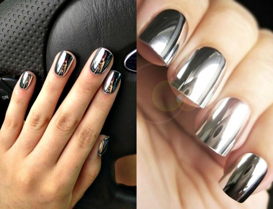 Стеклянный маникюр прозрачный