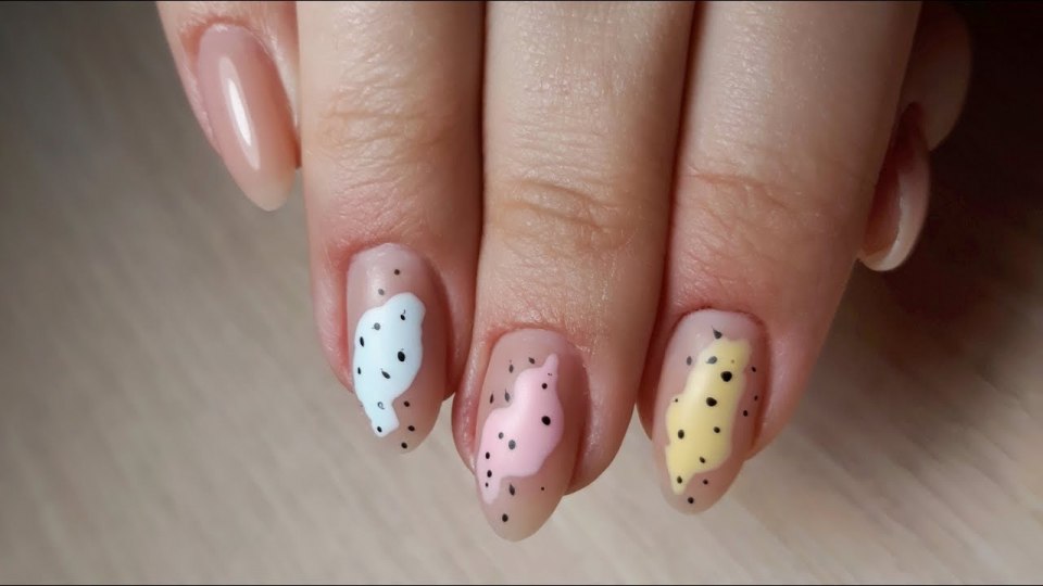 Маникюр перепелиное яйцо
