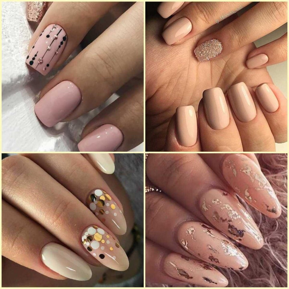 Модные ногти в нюдовых оттенках