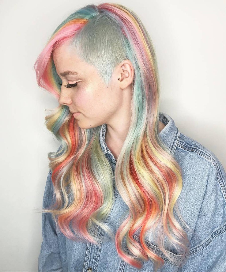 Pastel Rainbow hair