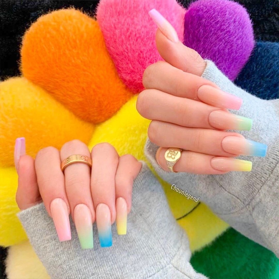 Маникюр на длинные ногти