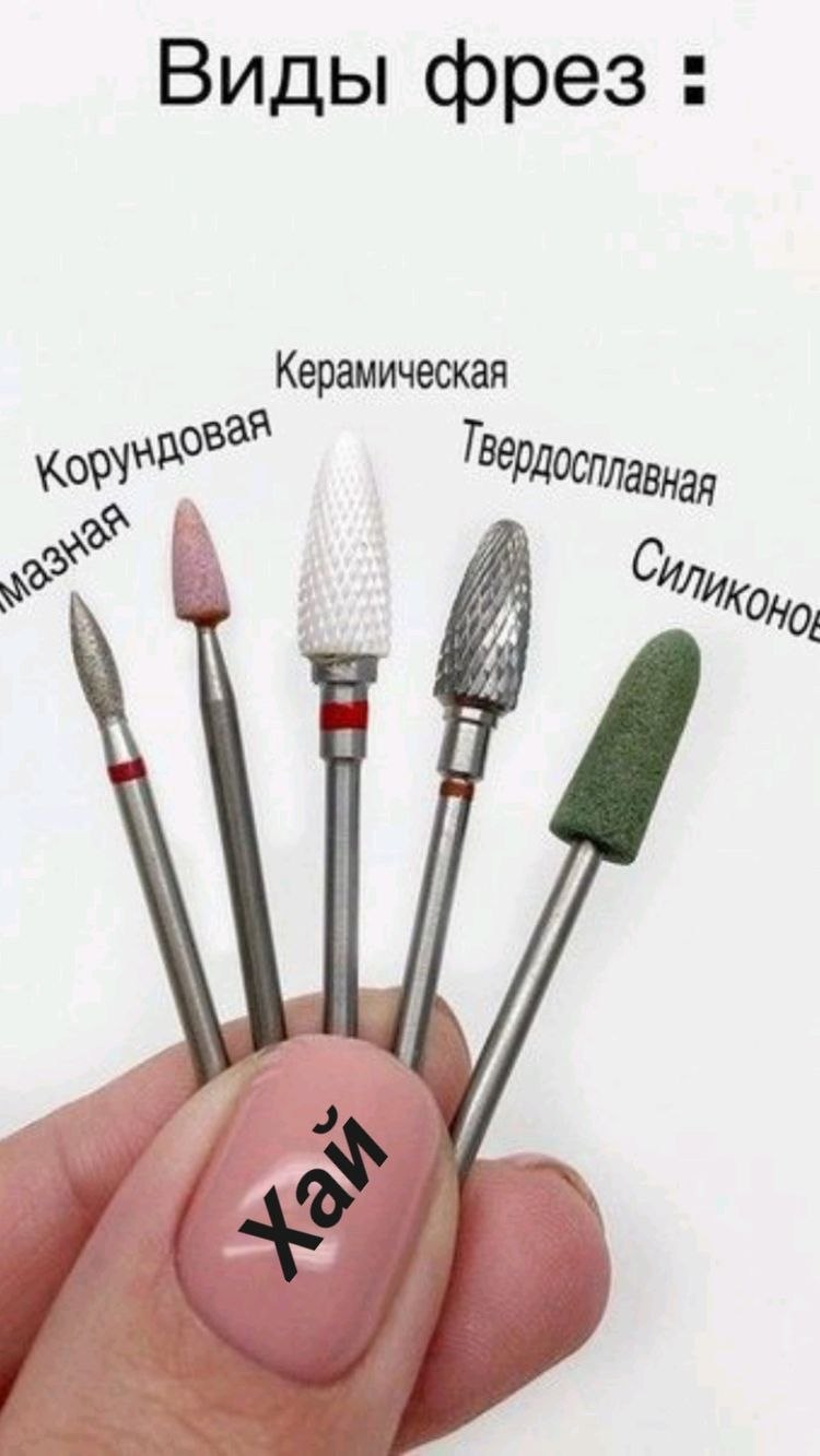 Цвет фрез для аппаратного маникюра