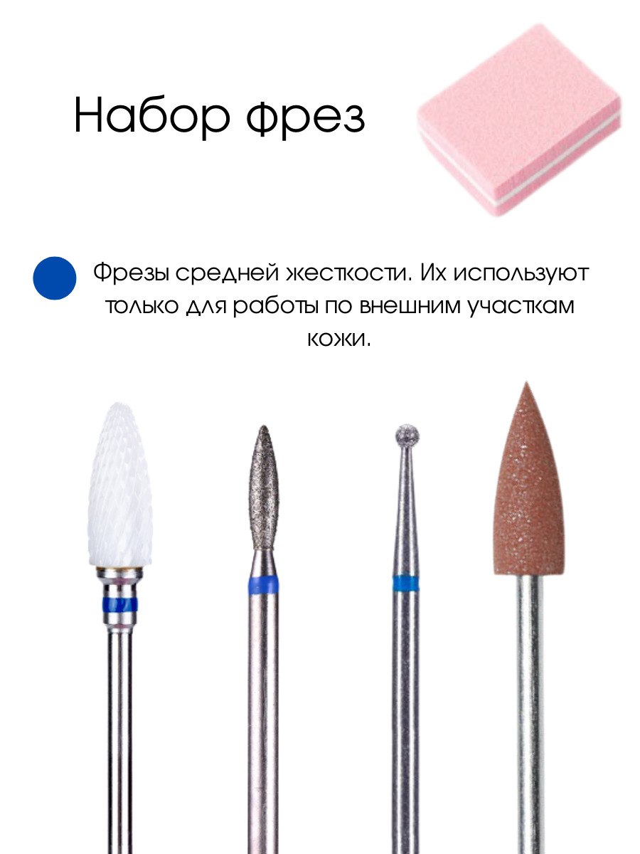 Абразивность фрез для маникюра по цветам для аппаратного маникюра