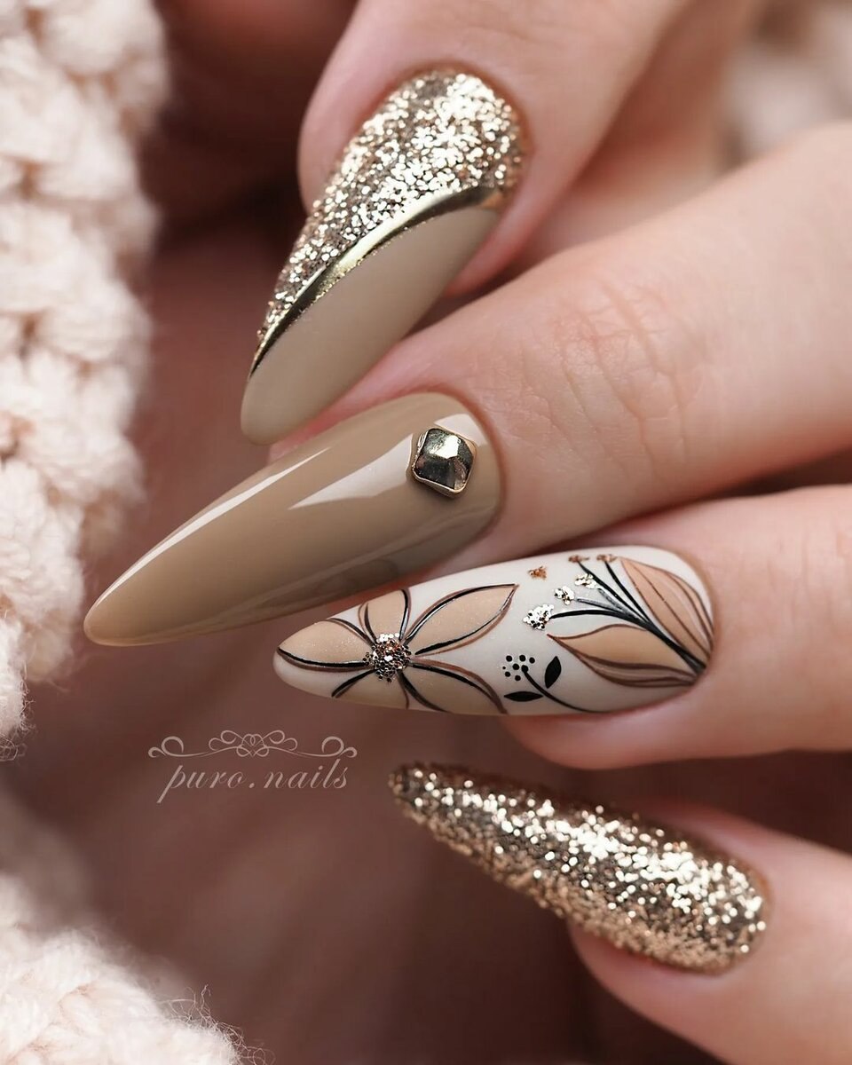 Красивые ногти осень 2023 (101 фото)