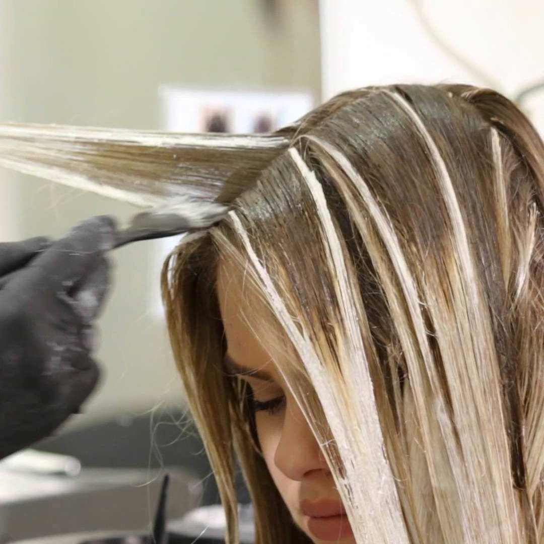 Мелирование осветление волос