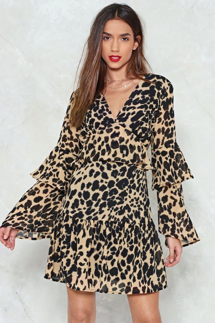 Платье Nasty gal леопард