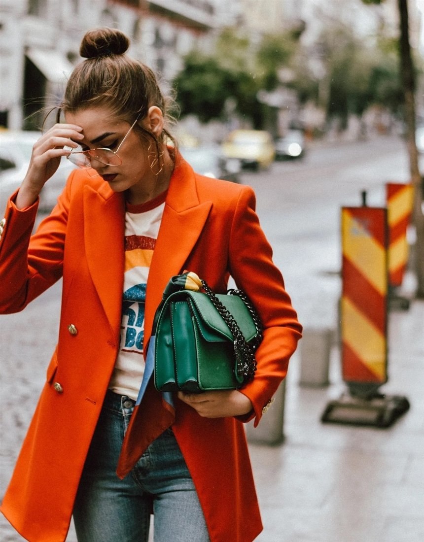 Zara оранжевый пиджак