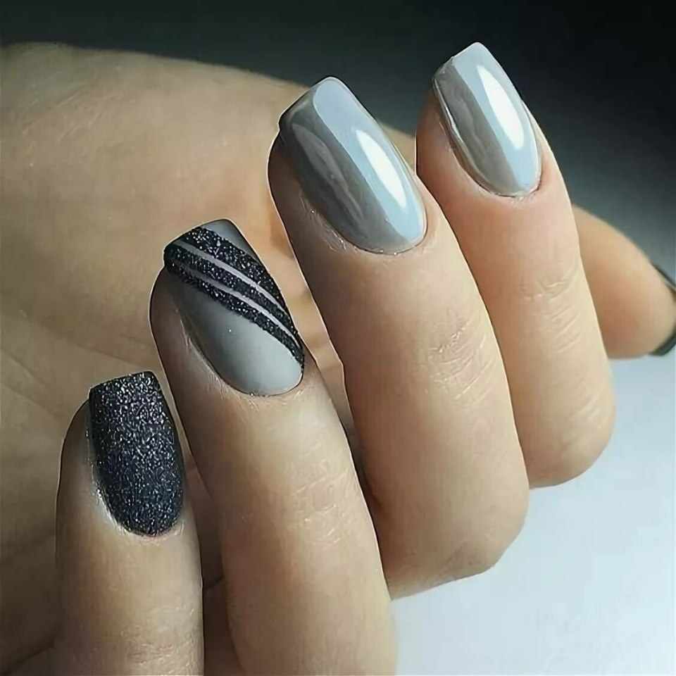 Маникюр в стстых тонах