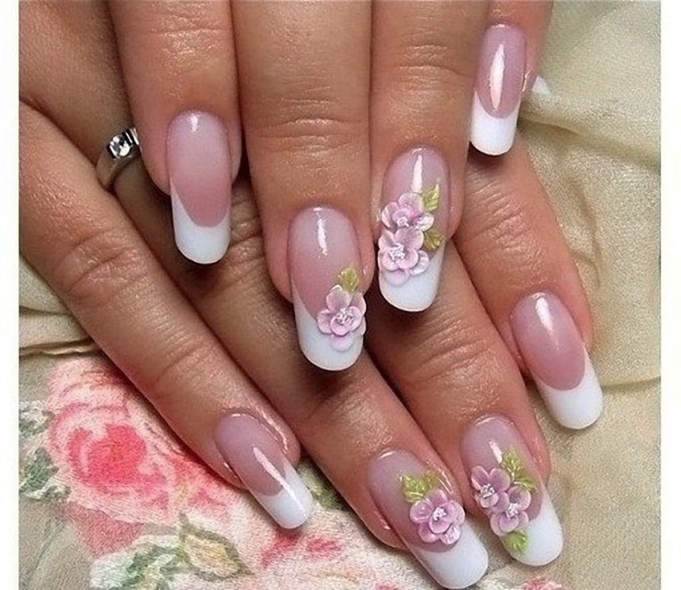 Френч классический с цветочком
