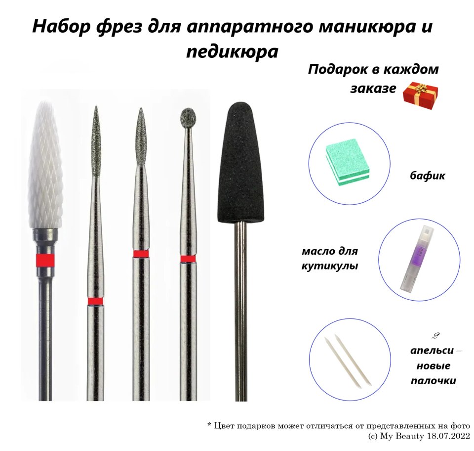 Цвет фрез для аппаратного маникюра