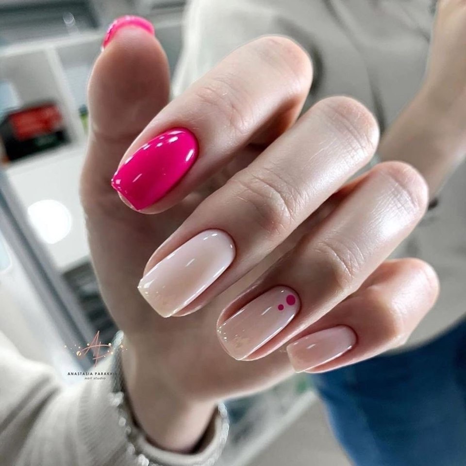 Маникюр на короткие ногти однотонный модные тенденции