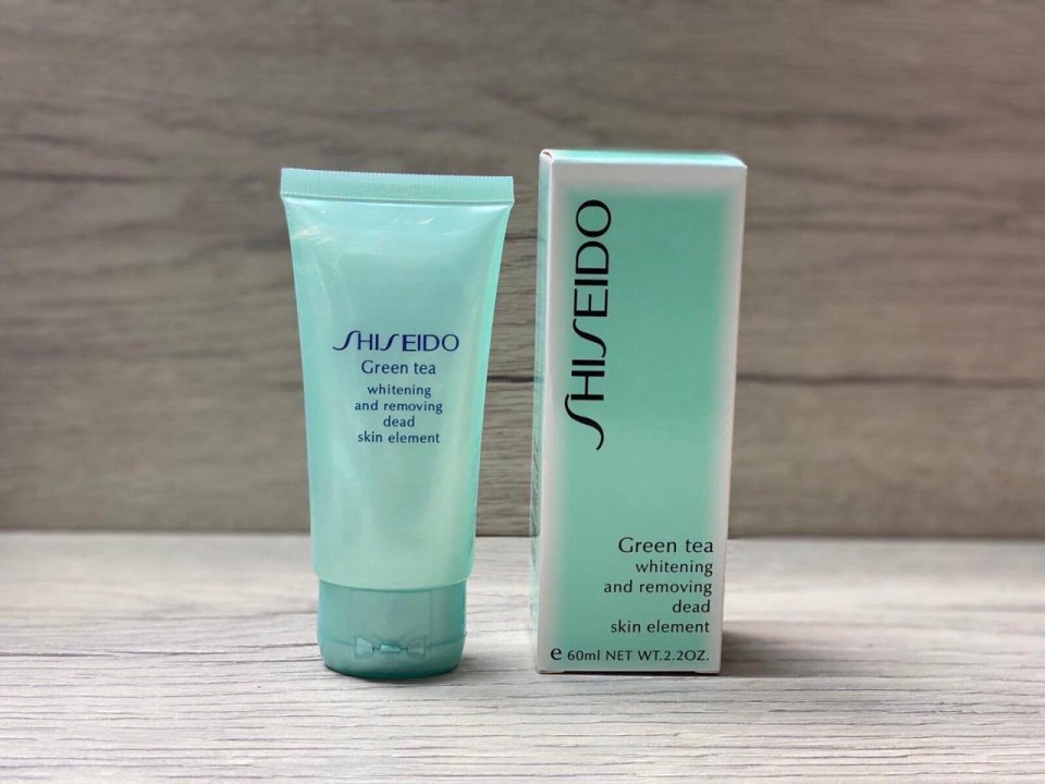 Скраб Shiseido Green Tea Whitening and removing Dead Skin element 60 ml