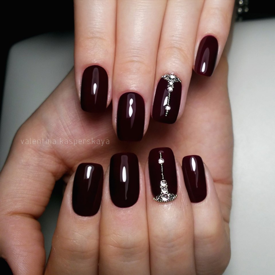 Ногти шоколадного цвета