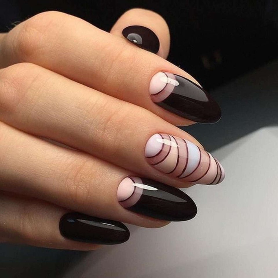 Геометрия на овальных ногтях