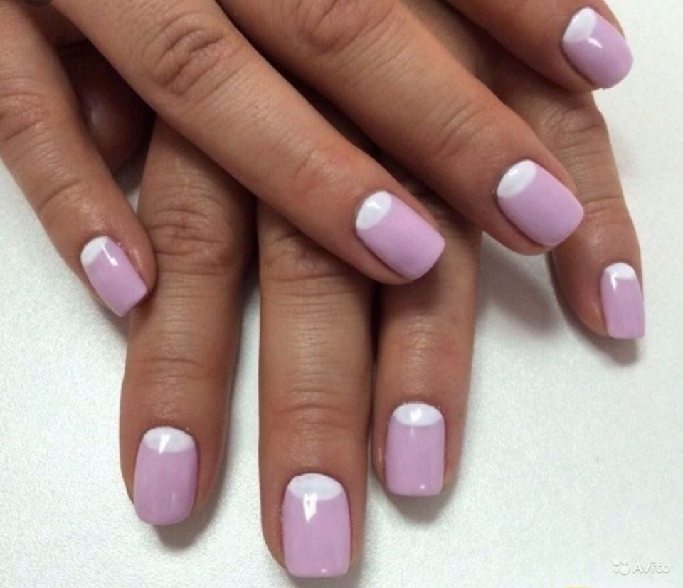 Лунное френч покрытие Shellac