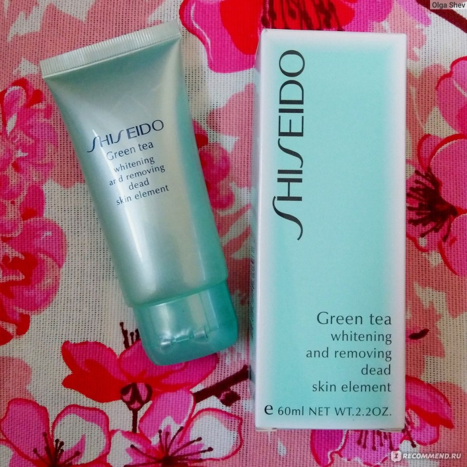 Скраб Shiseido Green Tea Whitening and removing Dead Skin element 60 ml