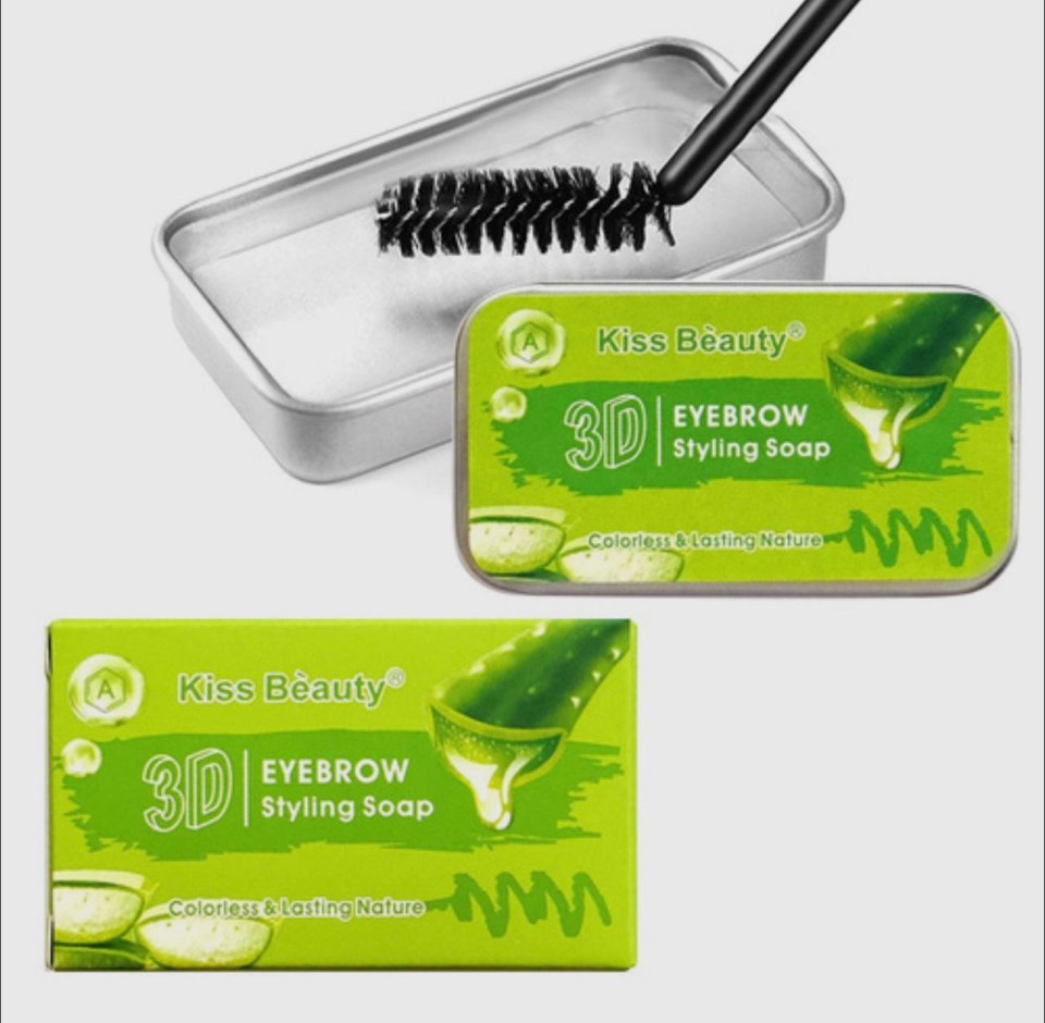 Kiss Beauty мыло для укладки бровей 3d Eyebrow styling Soap персик