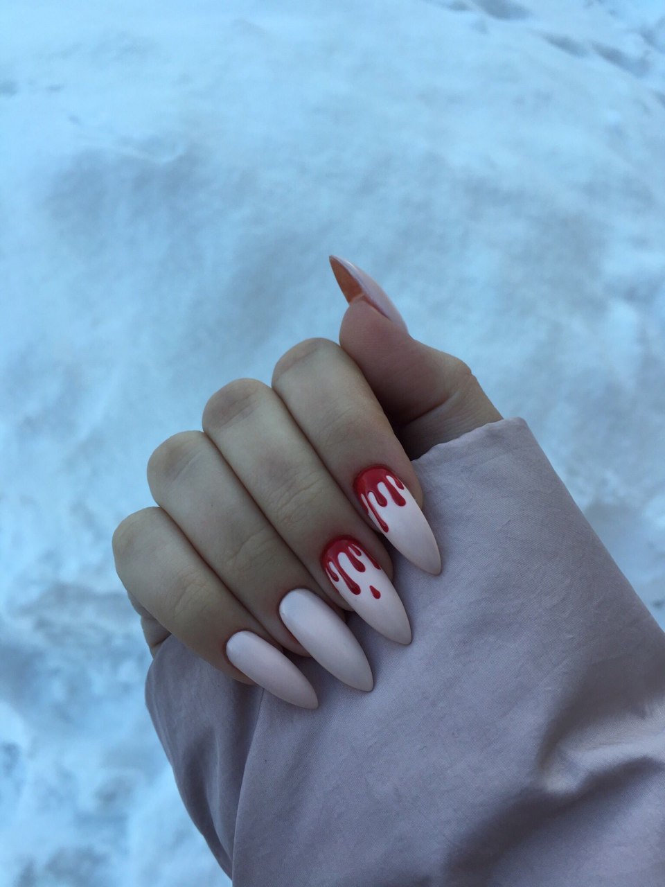 Маникюр на длинные