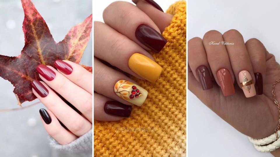 Ногти в осенней гамме